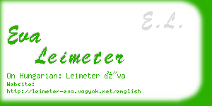 eva leimeter business card